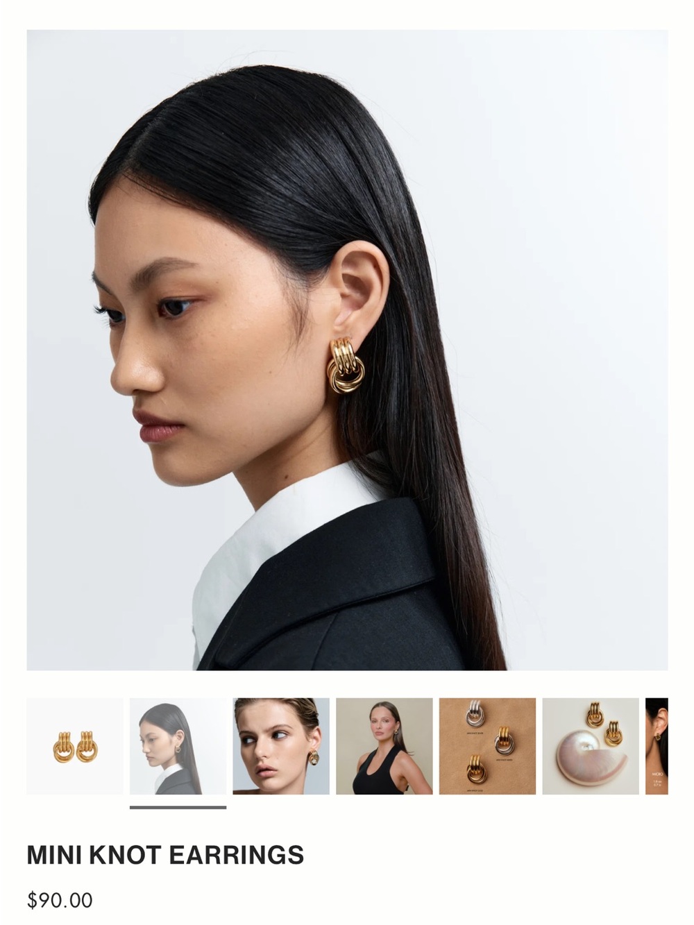 Heaven Mayhem Mini Knot Earrings - Gold